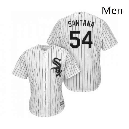 Mens Chicago White Sox 54 Ervin Santana Replica White Home Cool Base Baseball Jersey